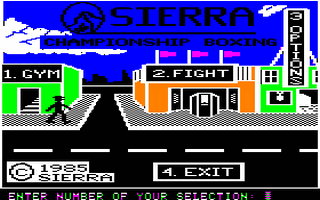 Sierra Championship Boxing Title Screen